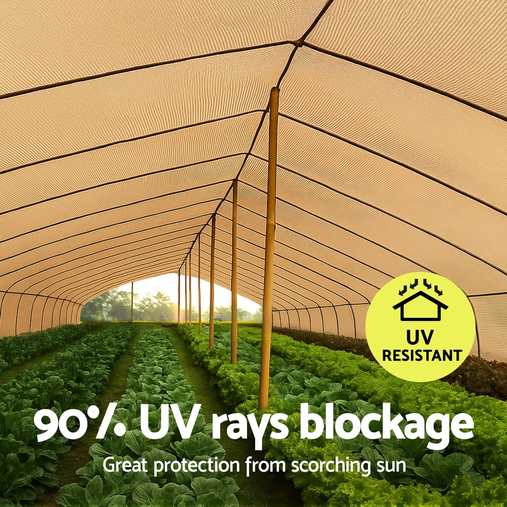Instahut 1.83x30m Shade Cloth 90% Block Beige