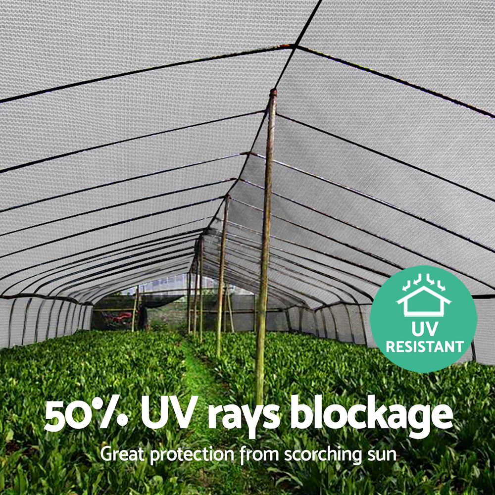 Instahut 1.83x50m Shade Cloth 50% UV Block White