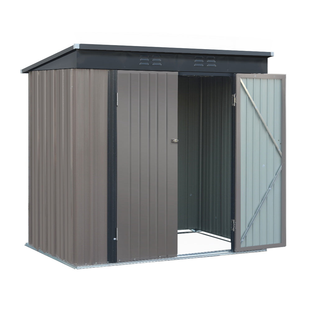 Weatherproof Steel Garden Shed, Double Doors, Air Vents - Giantz