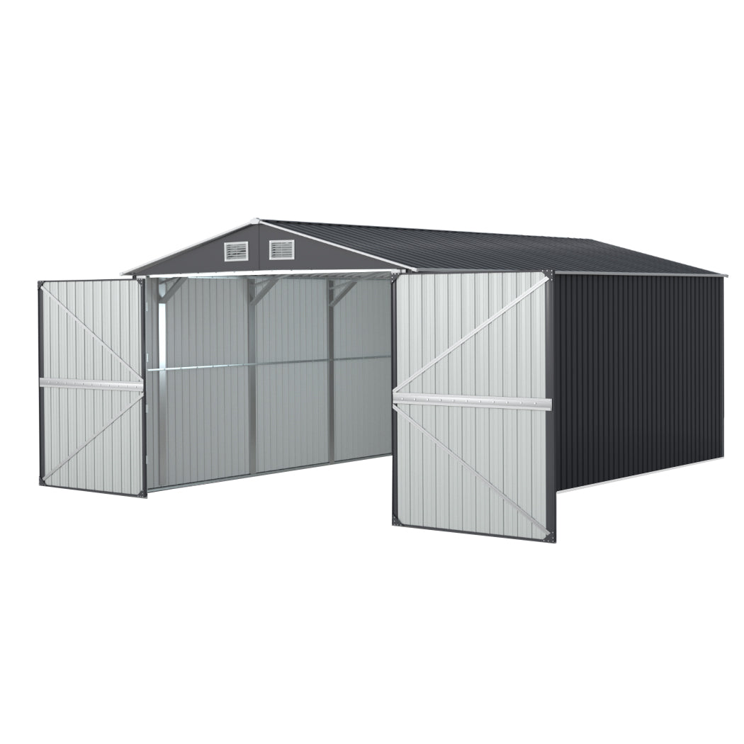 Giantz 3x5.38M Garden Shed Outdoor Storage Workshop Grey