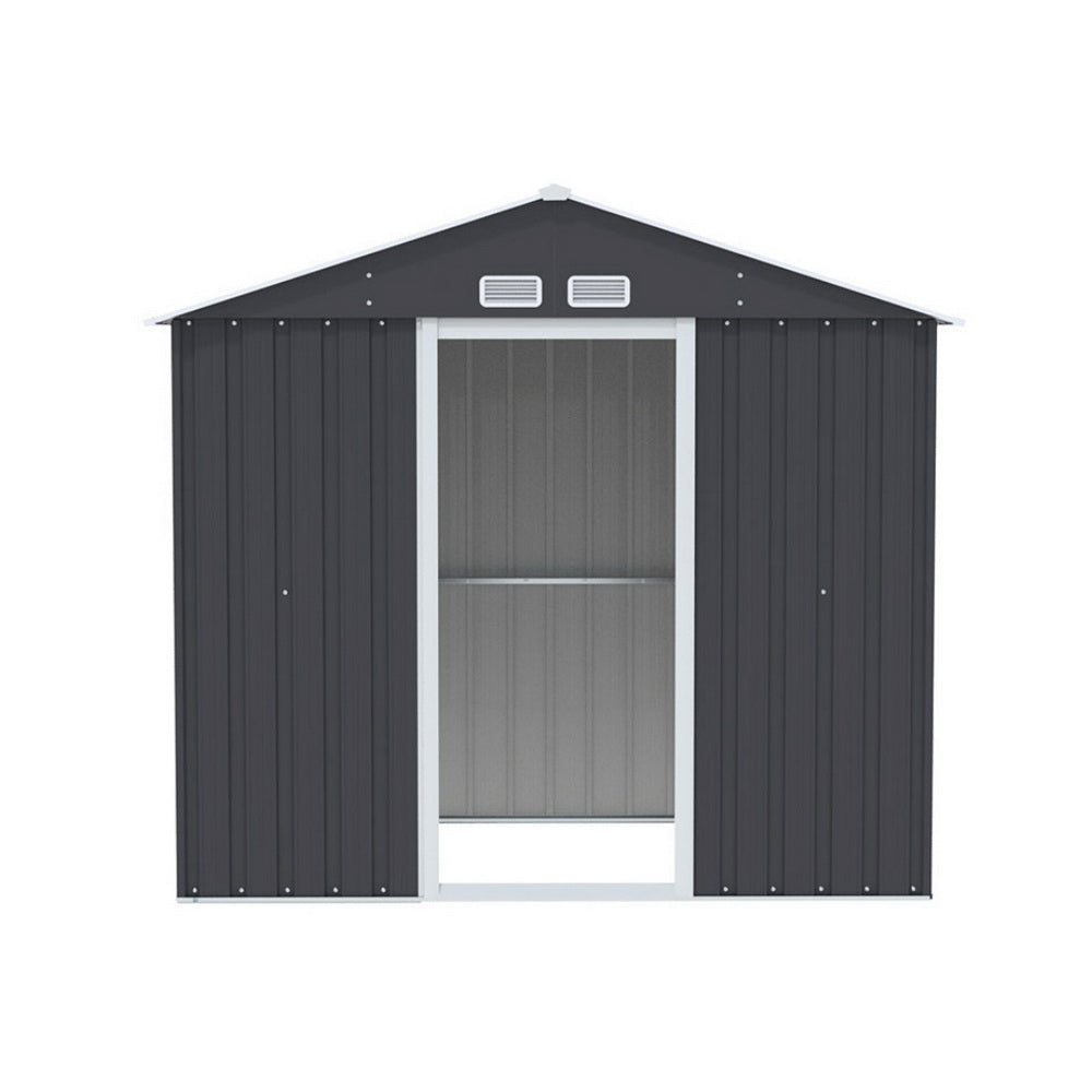 Giantz 2.15x1.3M Garden Shed Outdoor Storage Workshop Grey Sliding Door