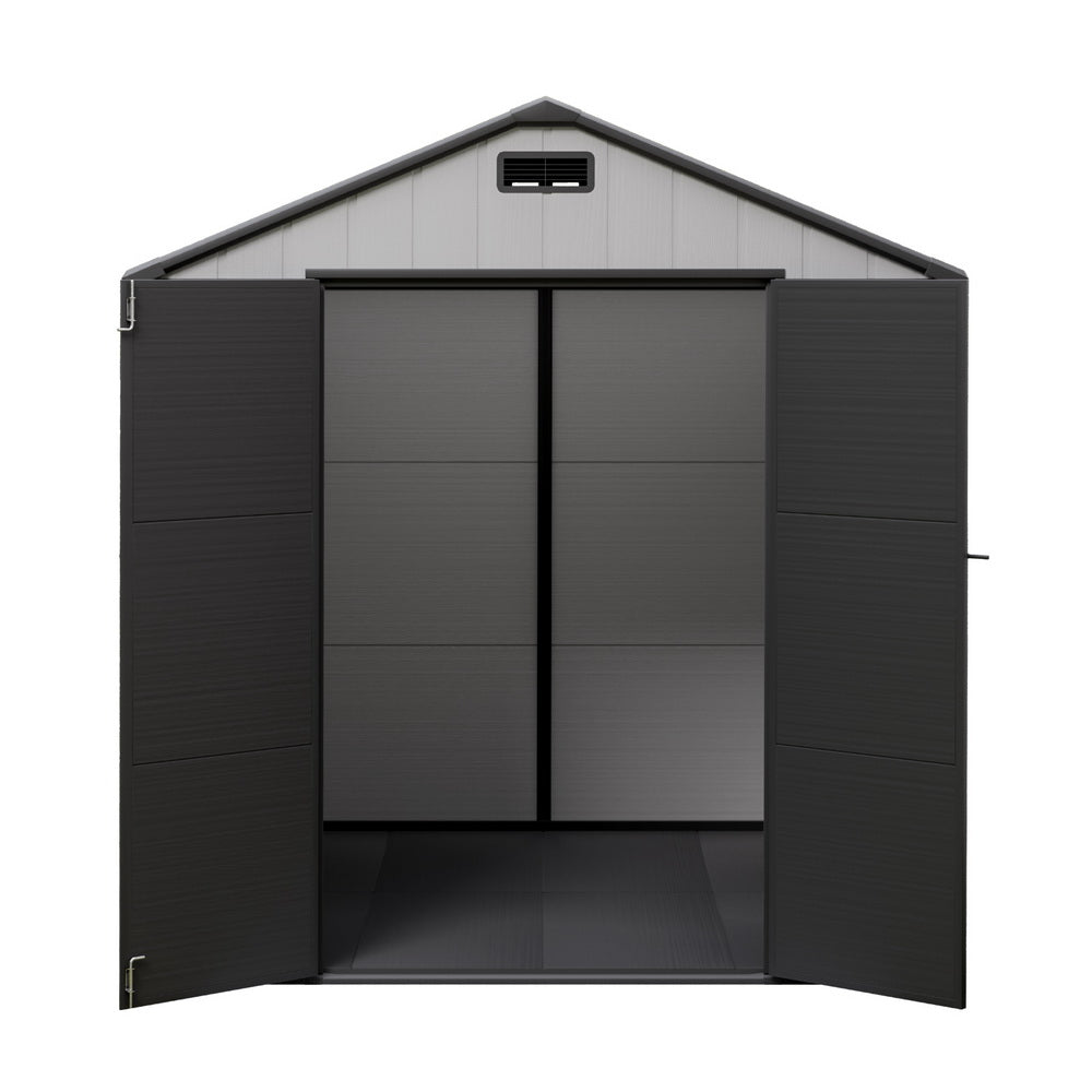 Giantz 2.15x2.14M Outdoor Garden Shed Storage Workshop Grey/Black