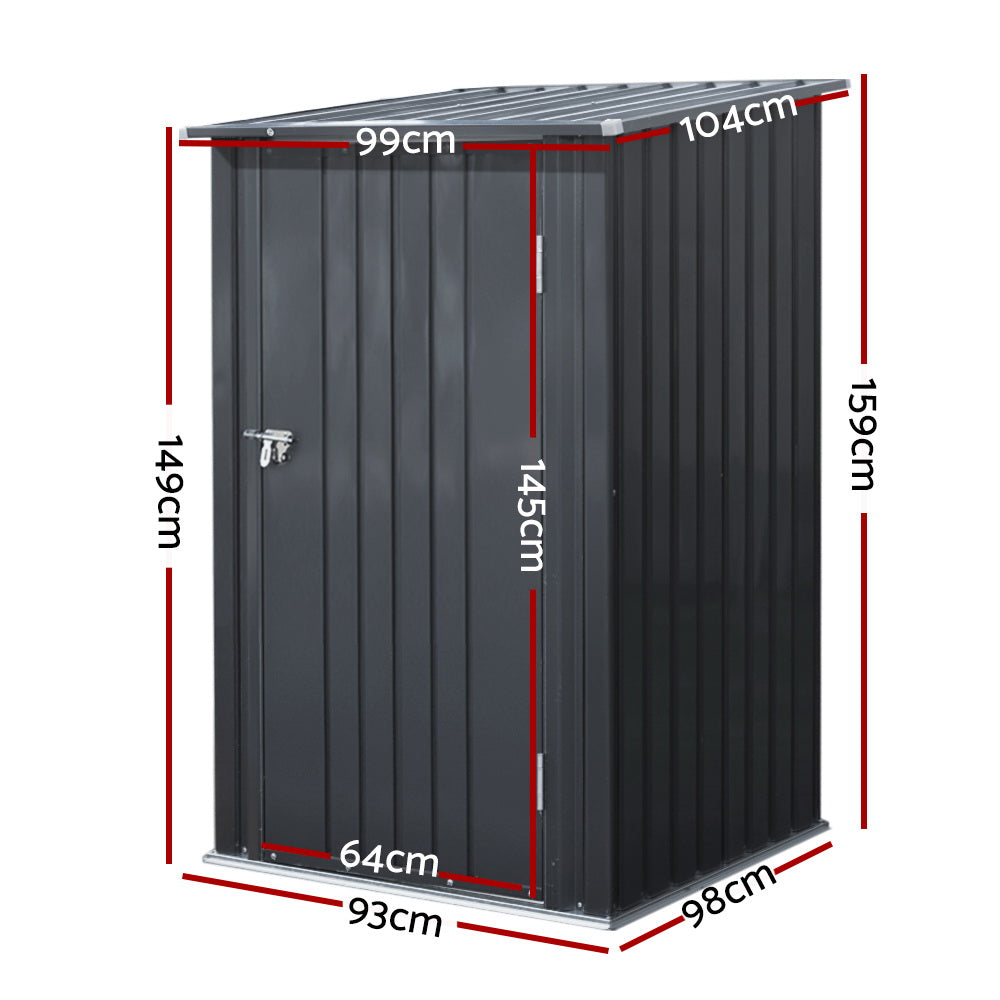 Giantz 0.99x1.04M Garden Shed Steel Anthracite