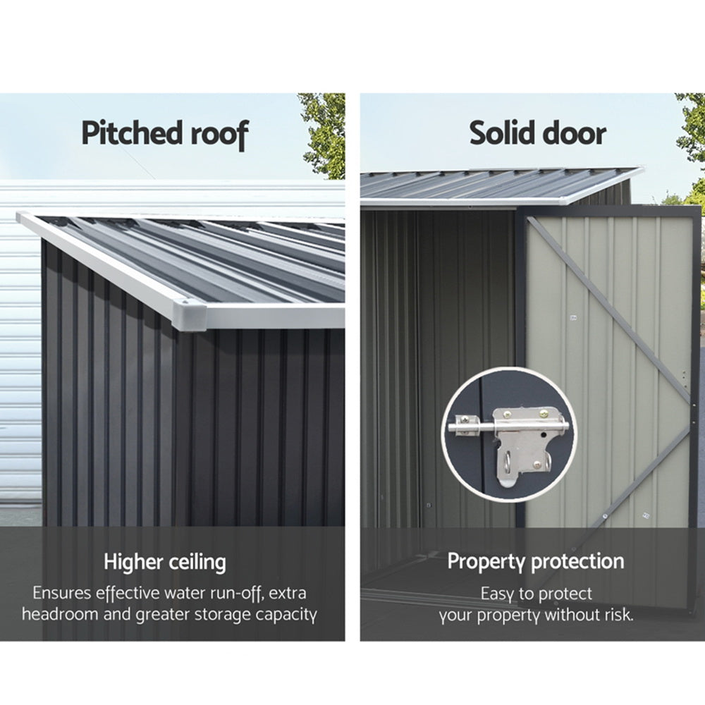 Giantz 0.99x1.04M Garden Shed Steel Anthracite