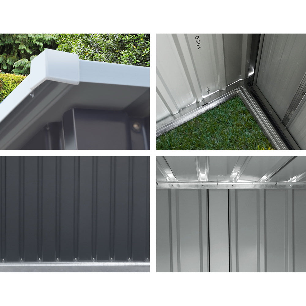 Giantz 0.99x1.04M Garden Shed Steel Anthracite