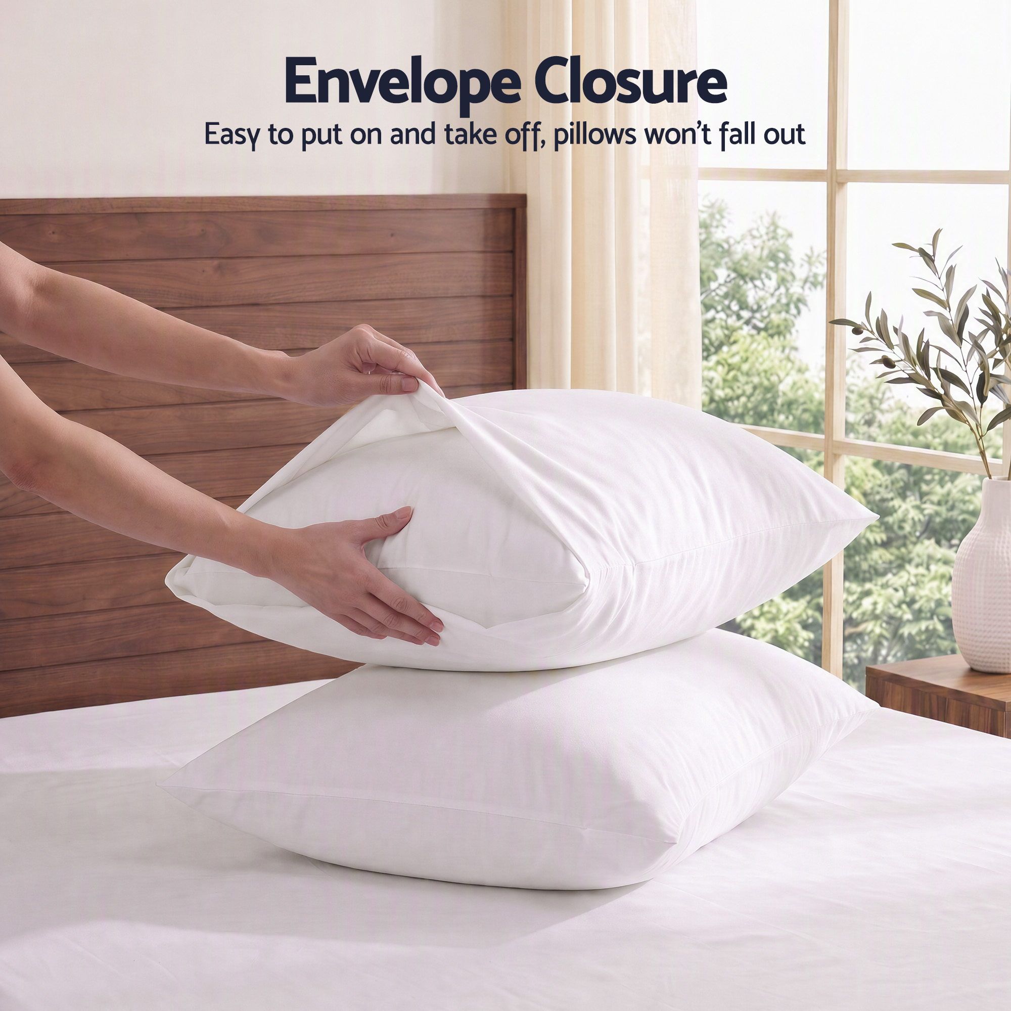 Giselle King 500TC Cotton 4Pcs Sheet Set with 40cm Extra Deep Pocket for Thick Mattresses Sateen Weave for Sweaty Nights White