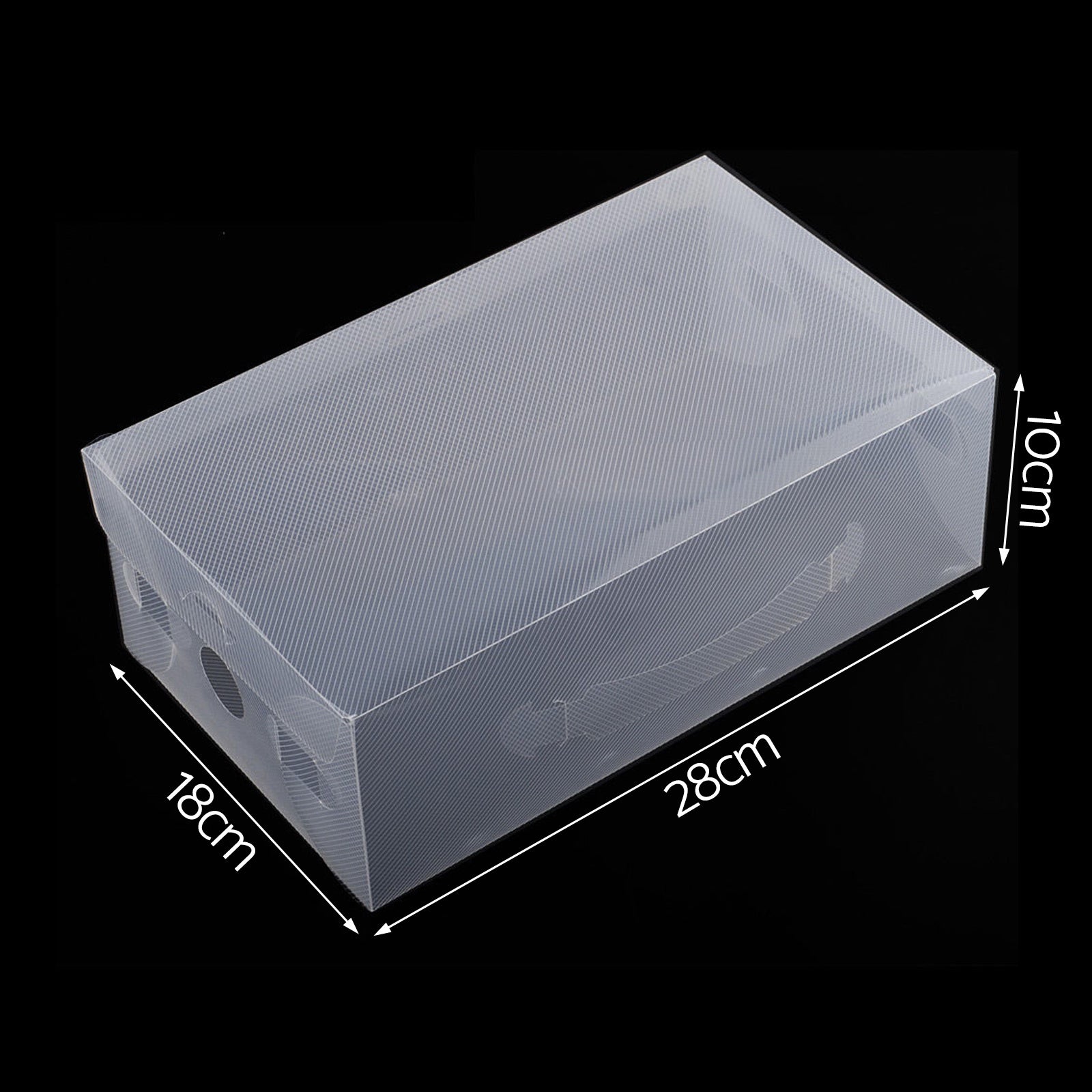 Artiss 20-Pack Clear Foldable Shoe Storage Boxes Stackable