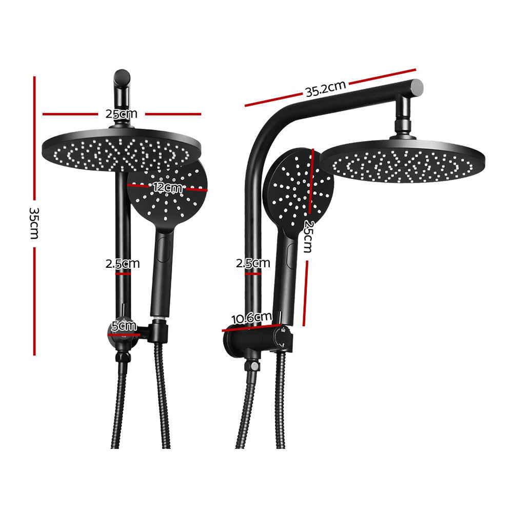 Cefito 9'' Rain Shower Head Set High Pressure Black