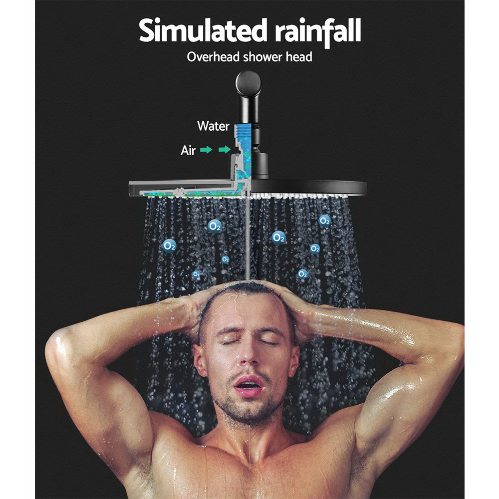 Cefito 9'' Rain Shower Head Set High Pressure Black