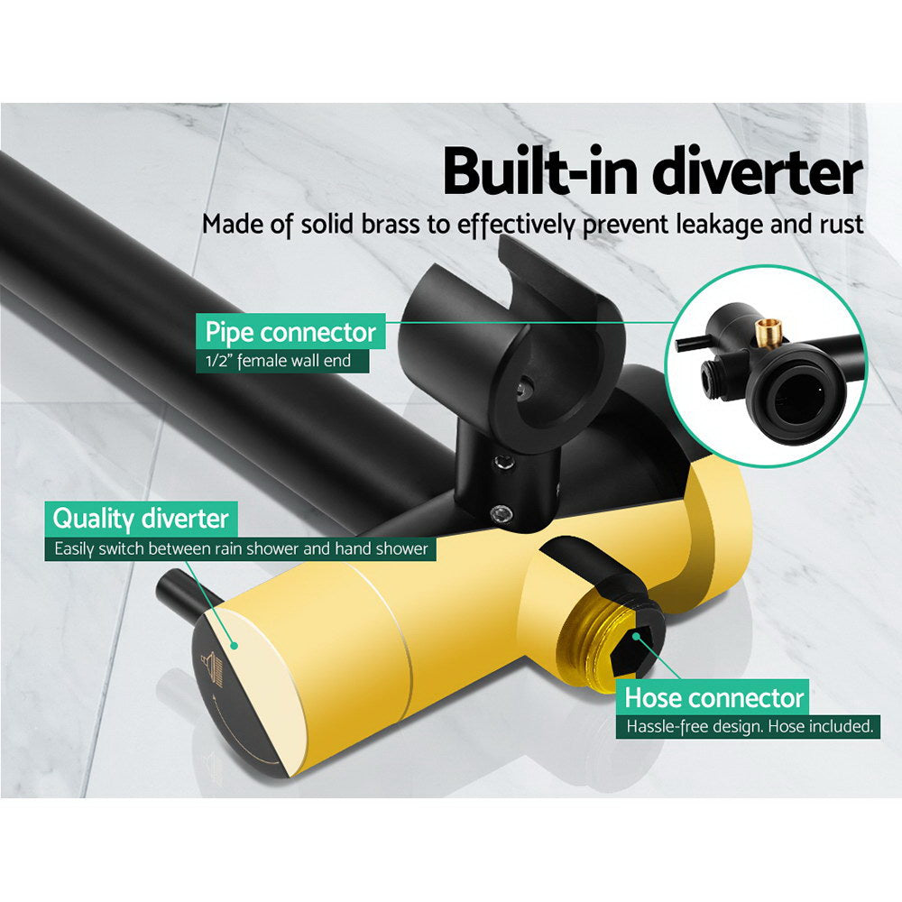 Cefito 9'' Rain Shower Head Set High Pressure Black