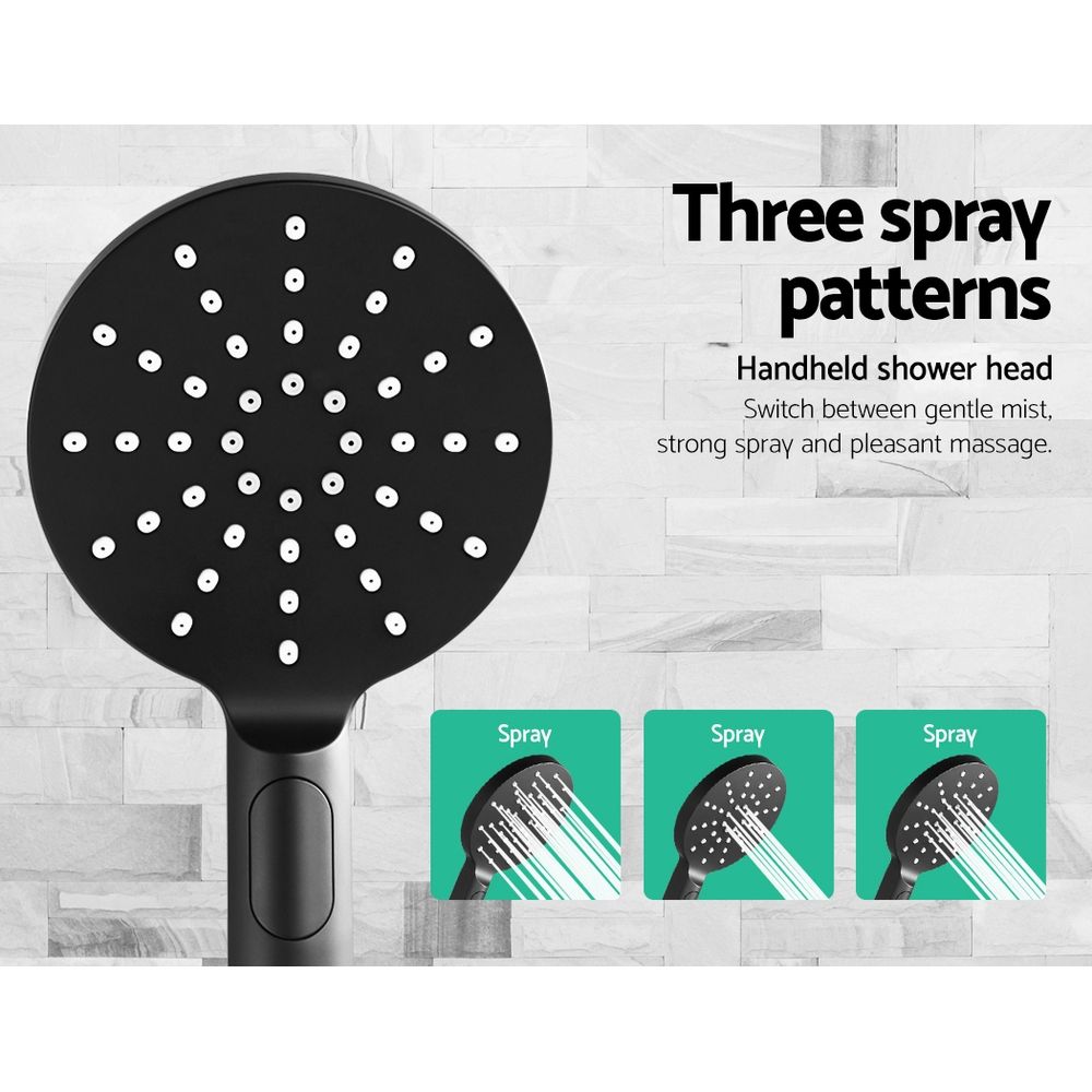 Cefito 9" Rain Shower Head Set with Handheld and Mixer Tap Black