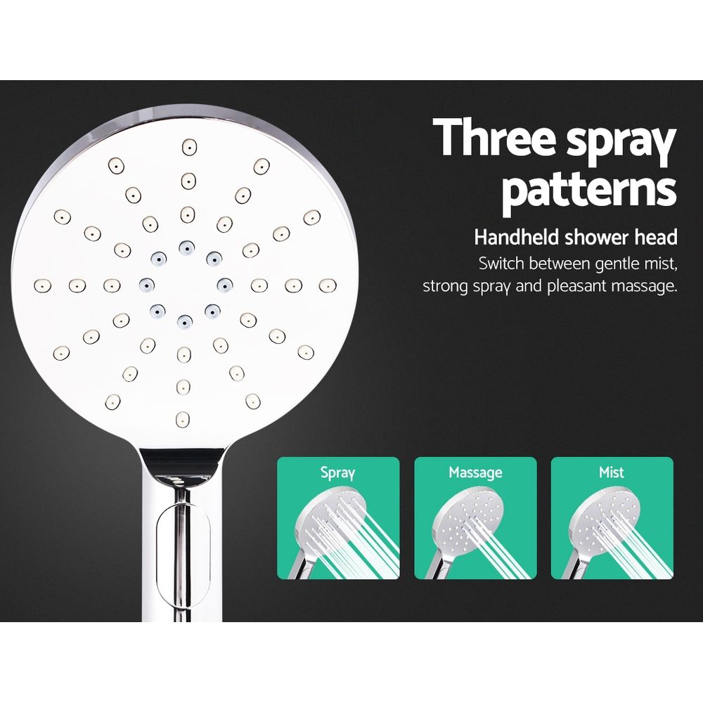 Cefito 9'' Rain Shower Head Set Handheld Round Twin Tap Chrome