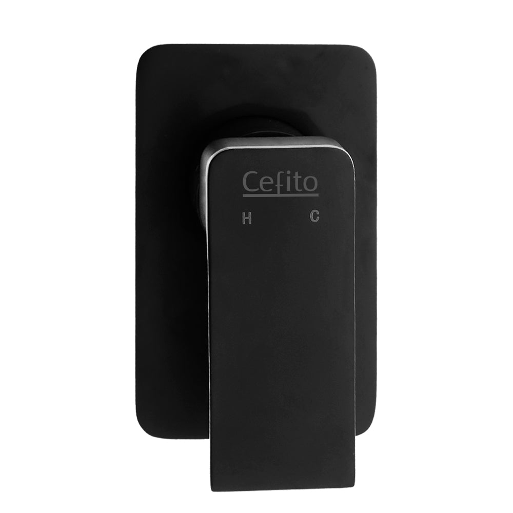 Cefito Wall Shower Mixer Tap Brass Matte Black
