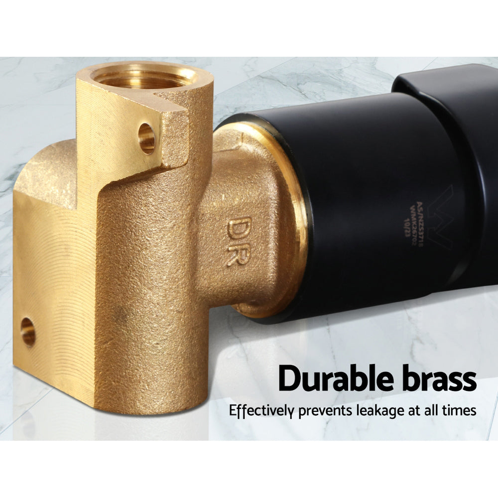 Cefito Wall Shower Mixer Tap Brass Matte Black