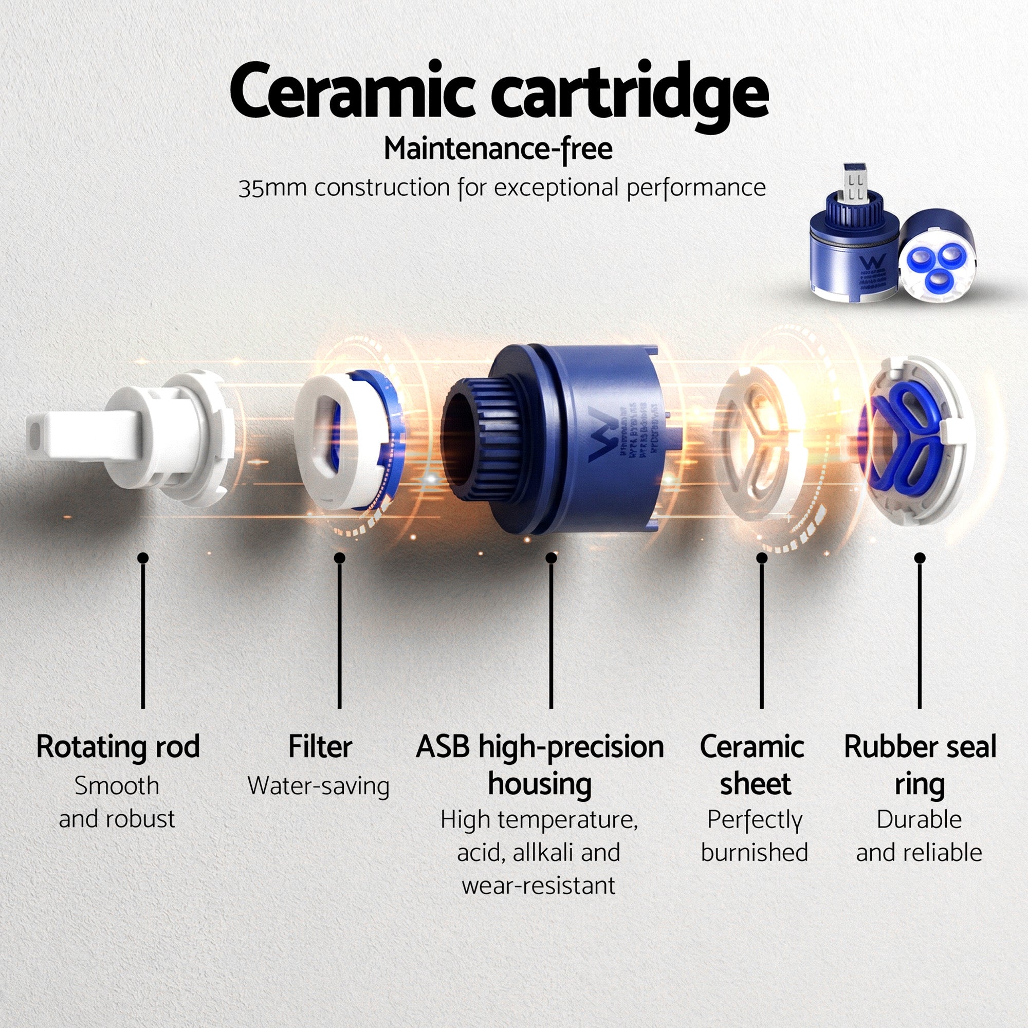 Cefito 4.5" Handheld Shower Head Round with Wall Twin Swivel Bathroom Tap