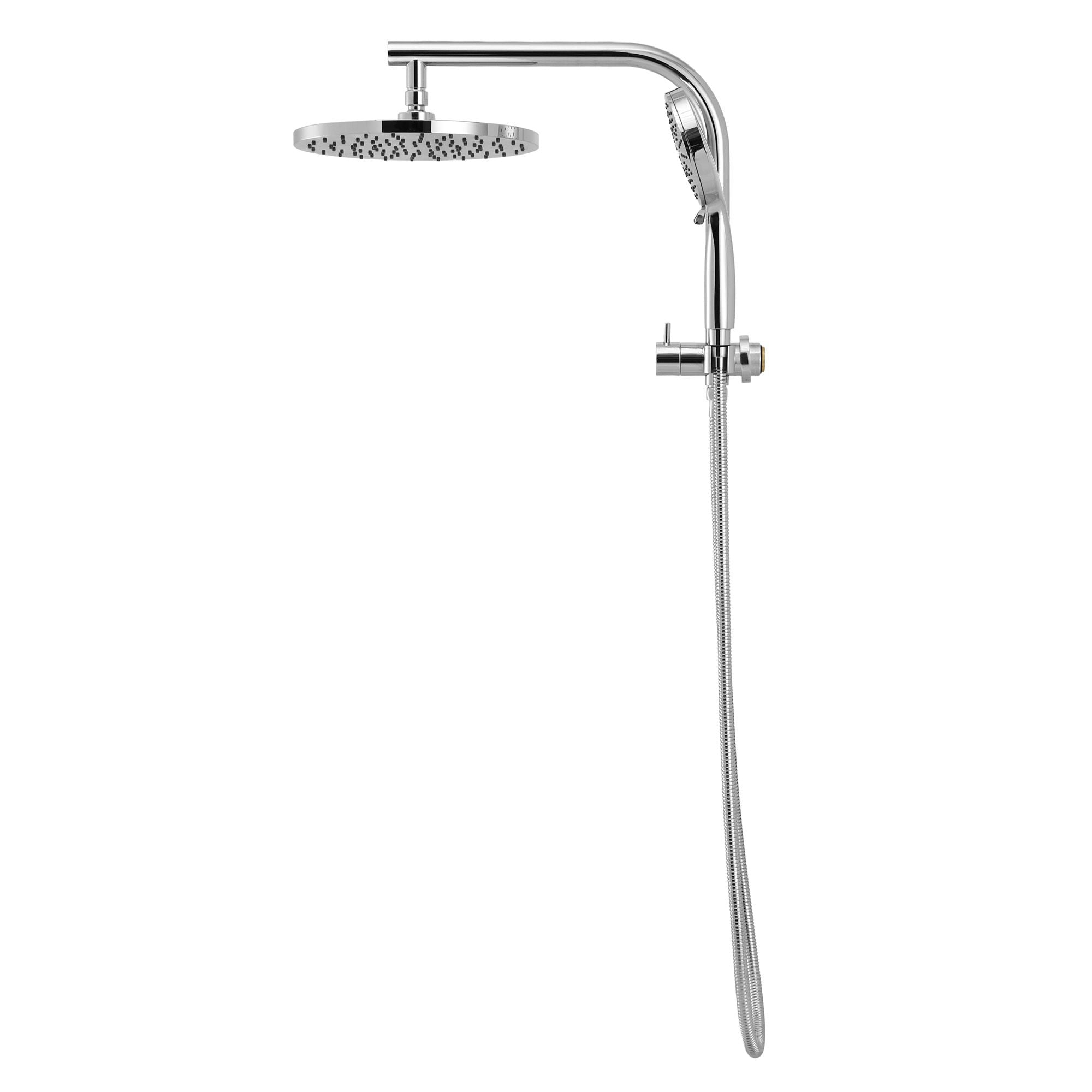 Cefito High-Pressure Shower Heads with Anti-burst 1.5m Hose & 304 S.S Rail, Ideal for Bathroom Upgrades and Pet Washing, 10 Inch Rain & 3-Function Combo