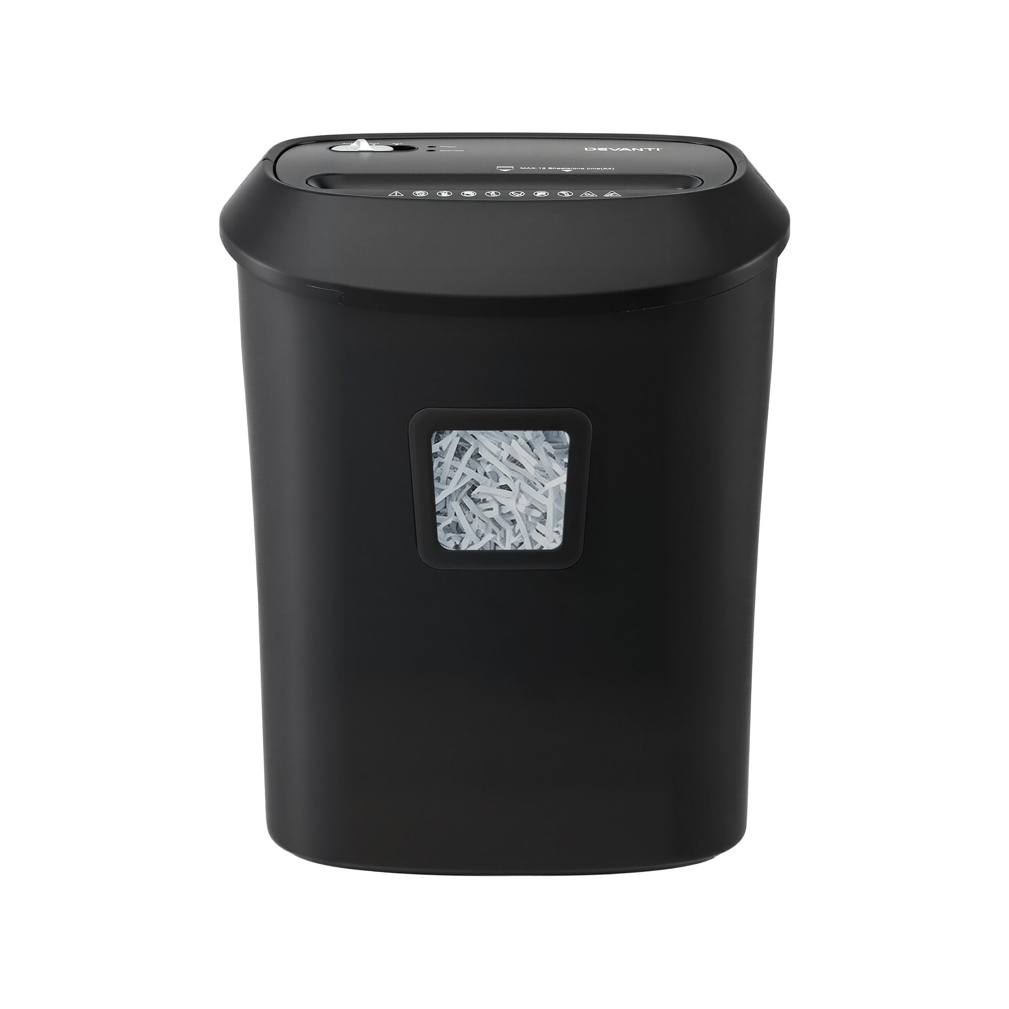 DEVANTI 25L Paper Shredder 14 Sheet P4 Cross Cut for Home Office
