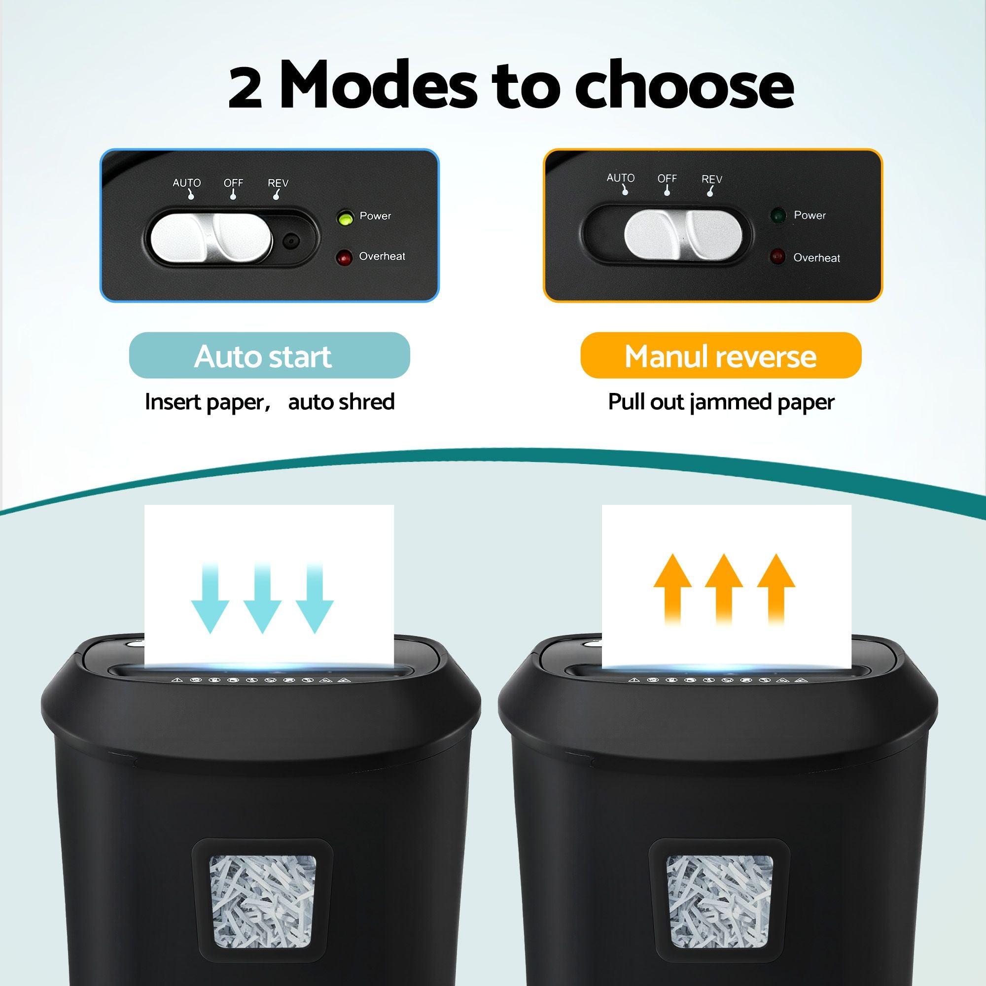 DEVANTI 25L Paper Shredder 14 Sheet P4 Cross Cut for Home Office
