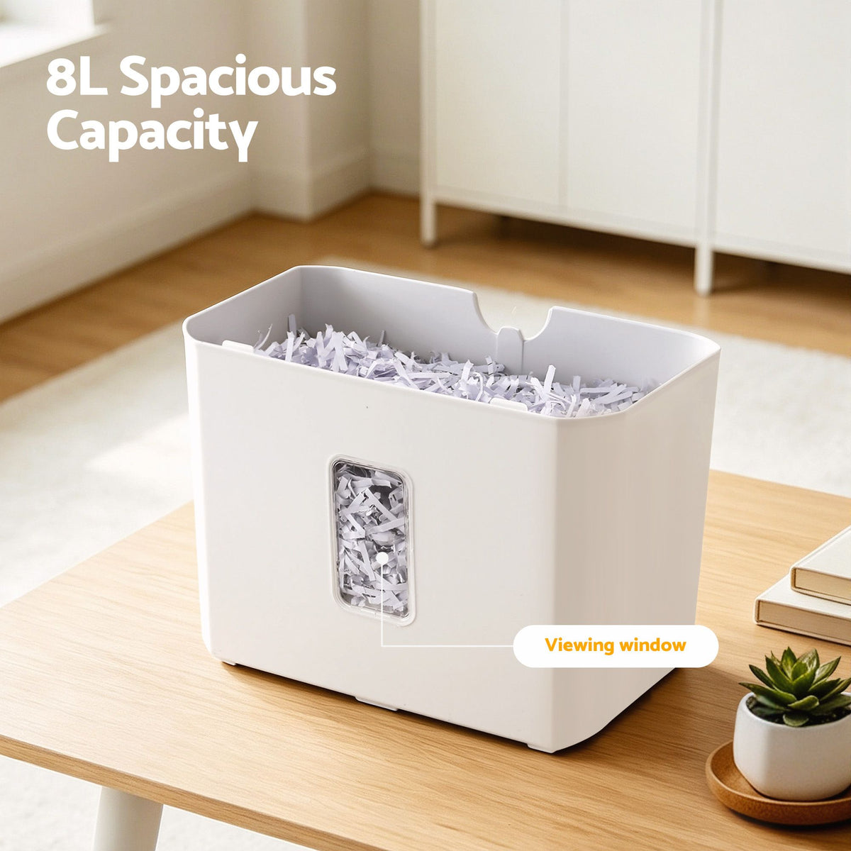 DEVANTI 8L Tabletop Paper Shredder 4 Sheet P4 Cross Cut