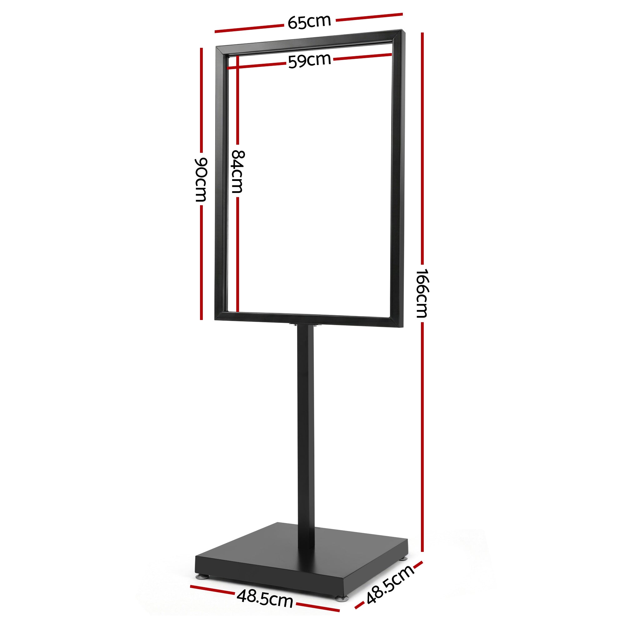 A1 Frame Pedestal Sign Holder Poster Stand Display Board Double Sided 60x90cm