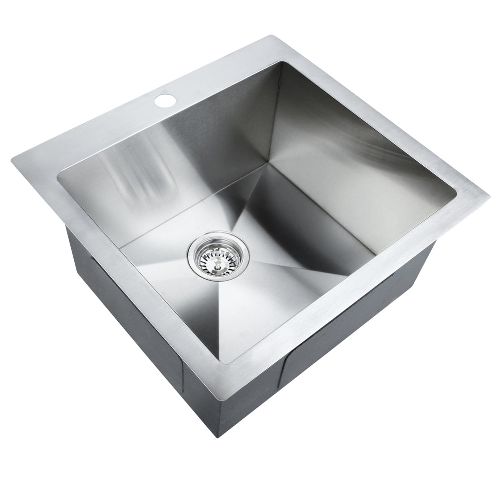 Cefito 53x50cm Single Bowl Kitchen Sink Stainless Steel Silver