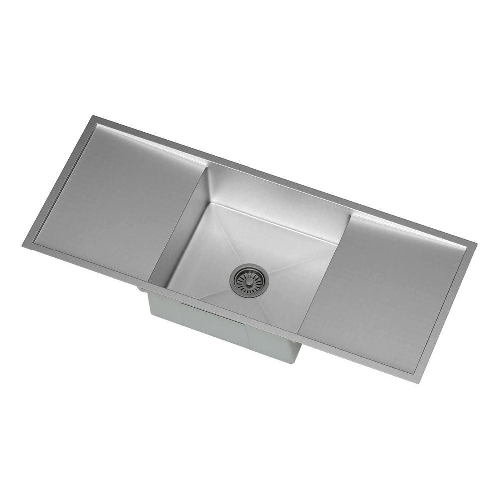 Satin-Coated 304 Stainless Steel Kitchen Sink - 122X45CM Cefito