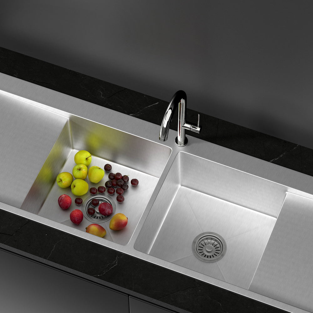 Anti-Condensation Stainless Steel Kitchen Sink, 155x50cm - Cefito