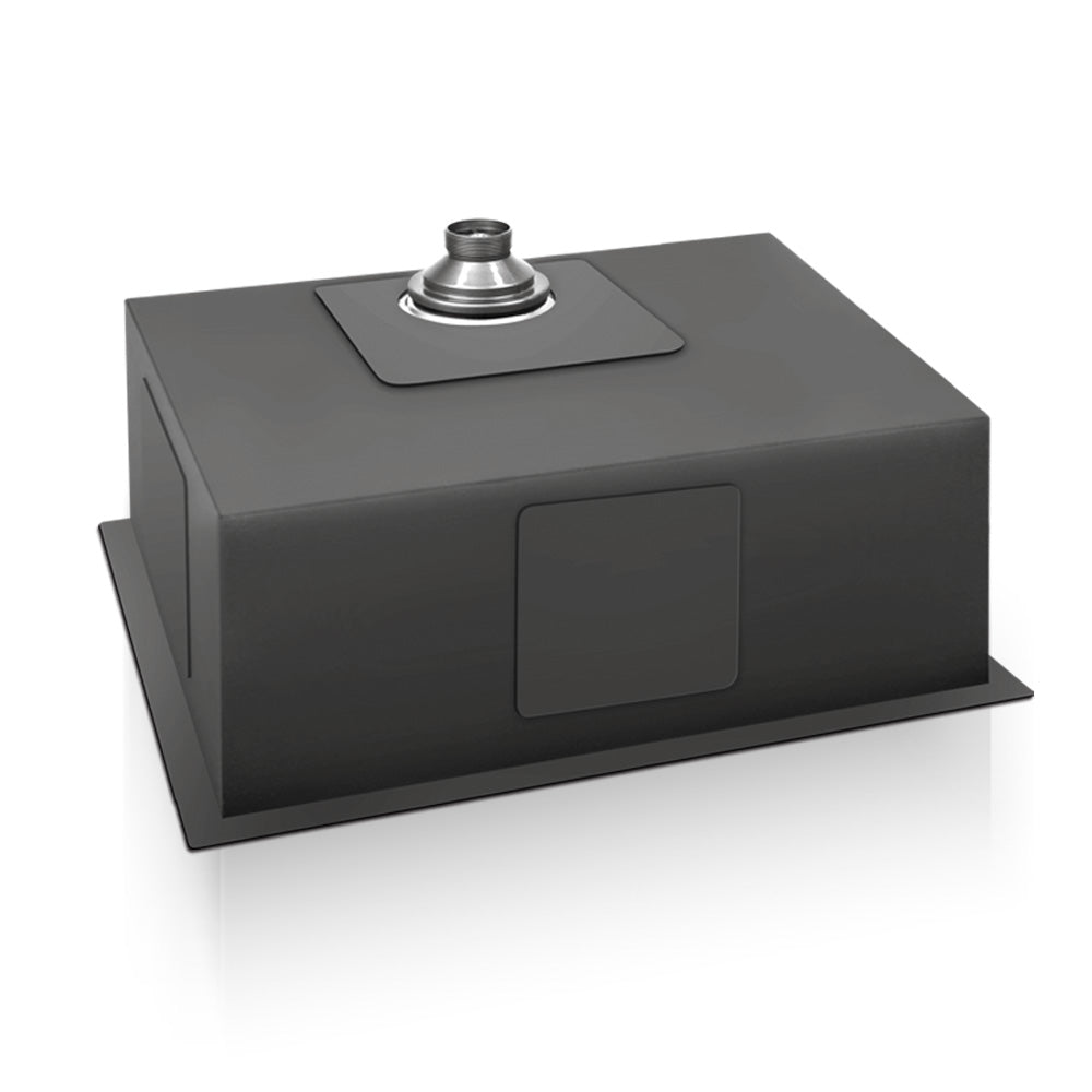 Cefito 70x45cm Single Bowl Kitchen Sink Stainless Steel Black