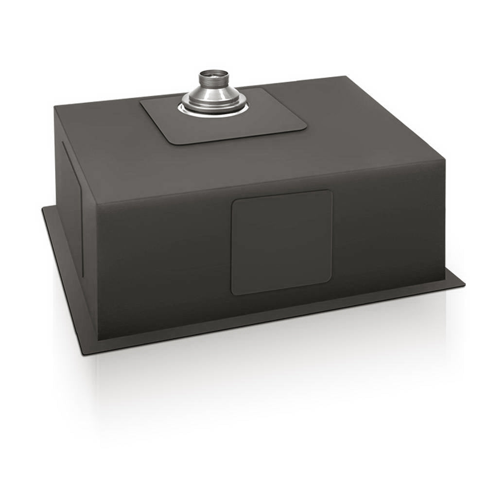 Cefito 60x45cm Single Bowl Kitchen Sink Stainless Steel Black