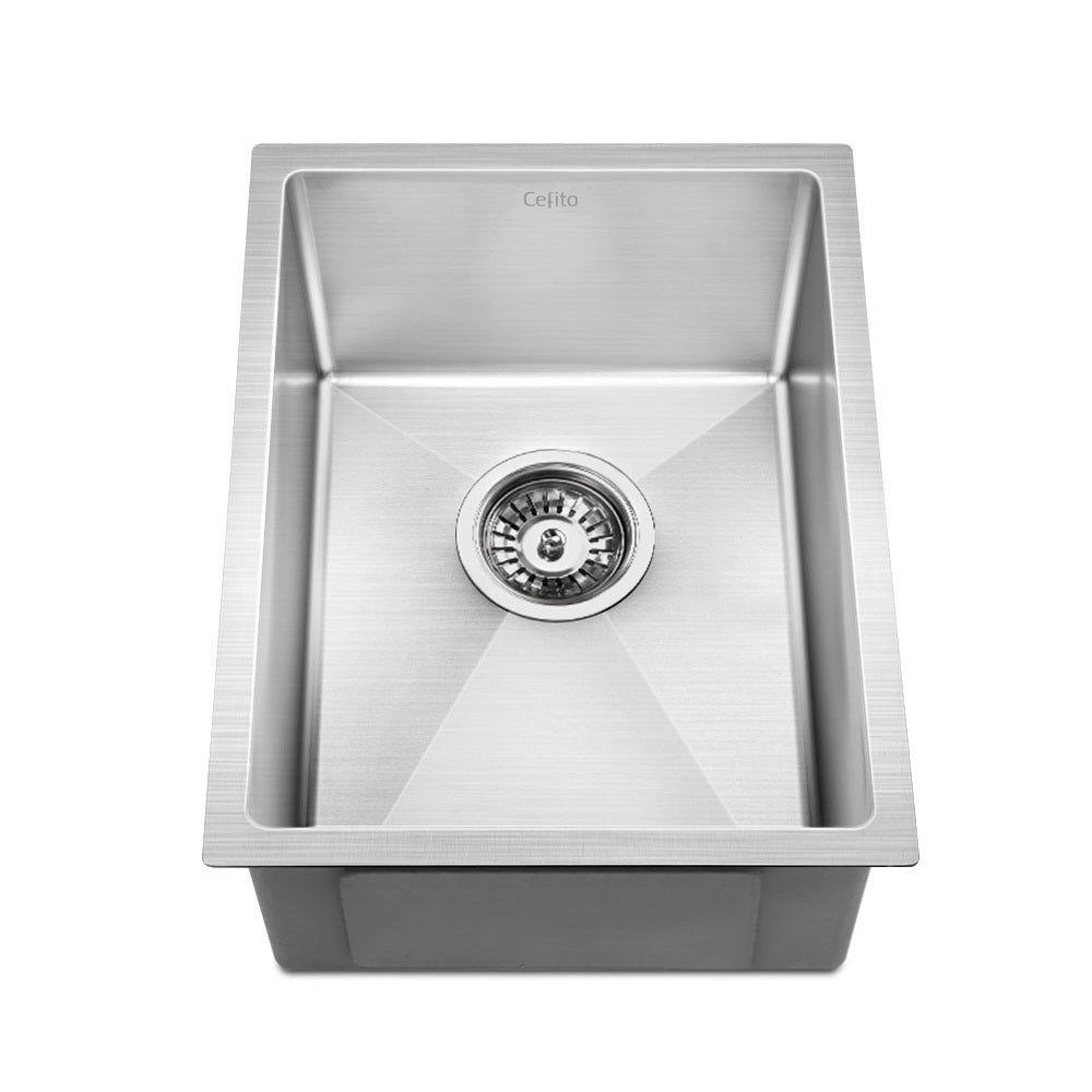Cefito 44x34cm Single Bowl Stainless Steel Kitchen Sink Nano Silver