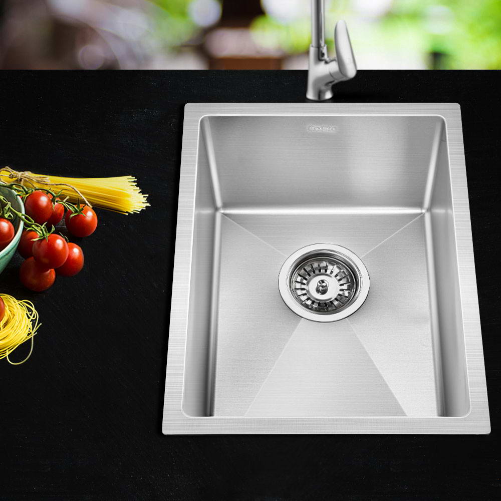 Cefito 44x34cm Single Bowl Stainless Steel Kitchen Sink Nano Silver