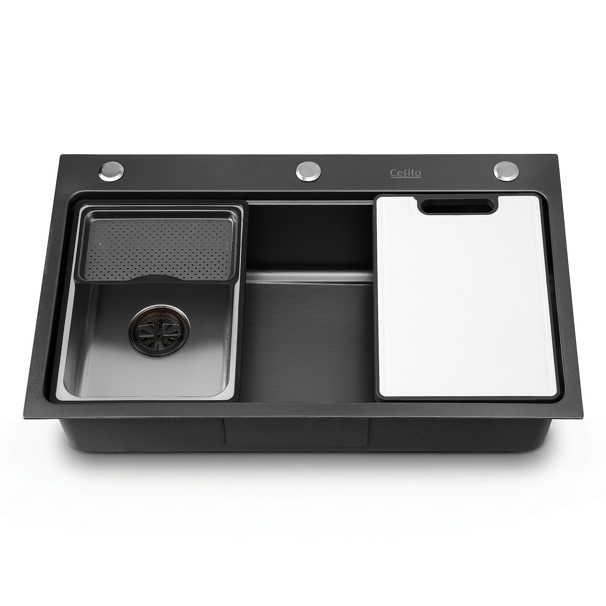 Cefito Kitchen Sink 304 Stainless Steel Bar Sink Millet Grain Water Basin Sink