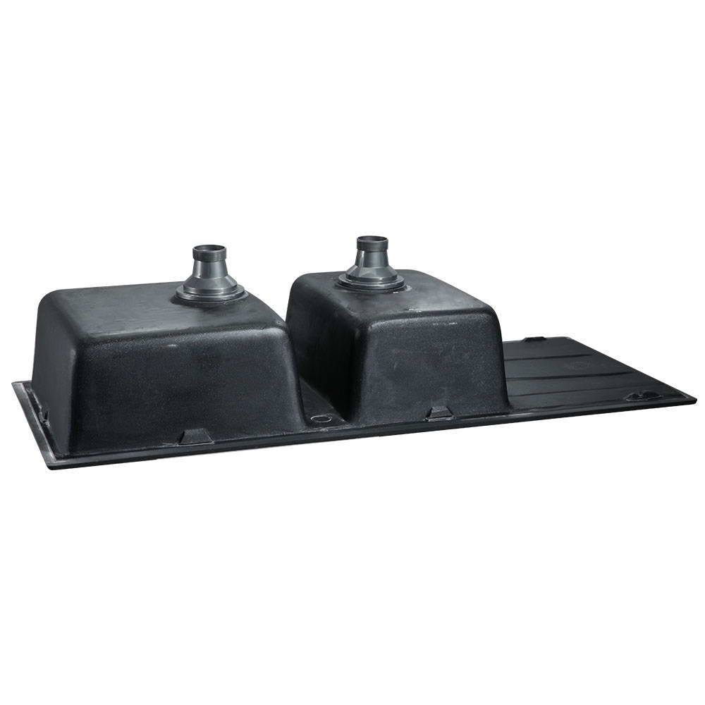 Cefito Double Bowl Kitchen Sink 116cm Granite Under/Topmount Black