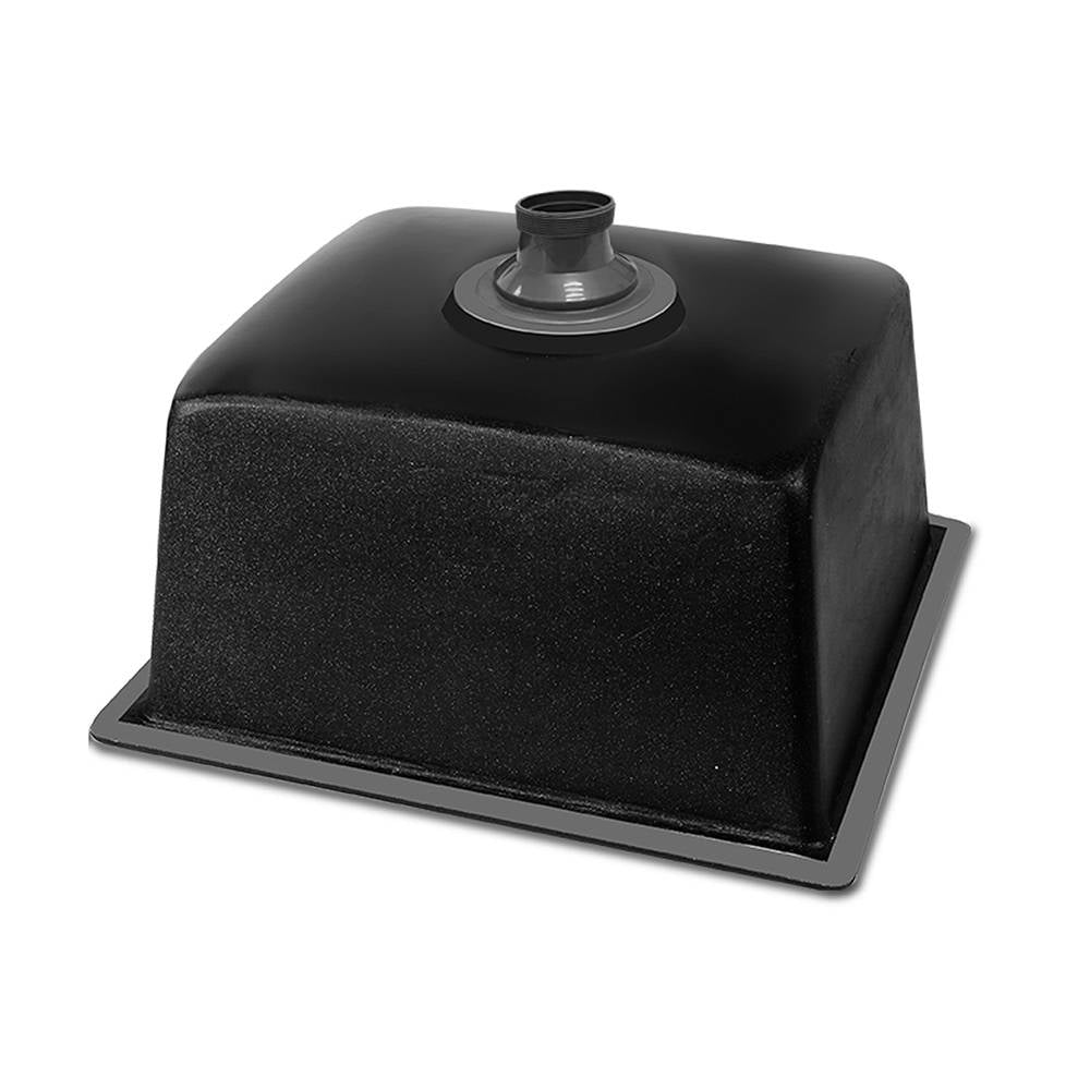 Cefito 460x410mm Granite Kitchen Sink Under/Topmount Black