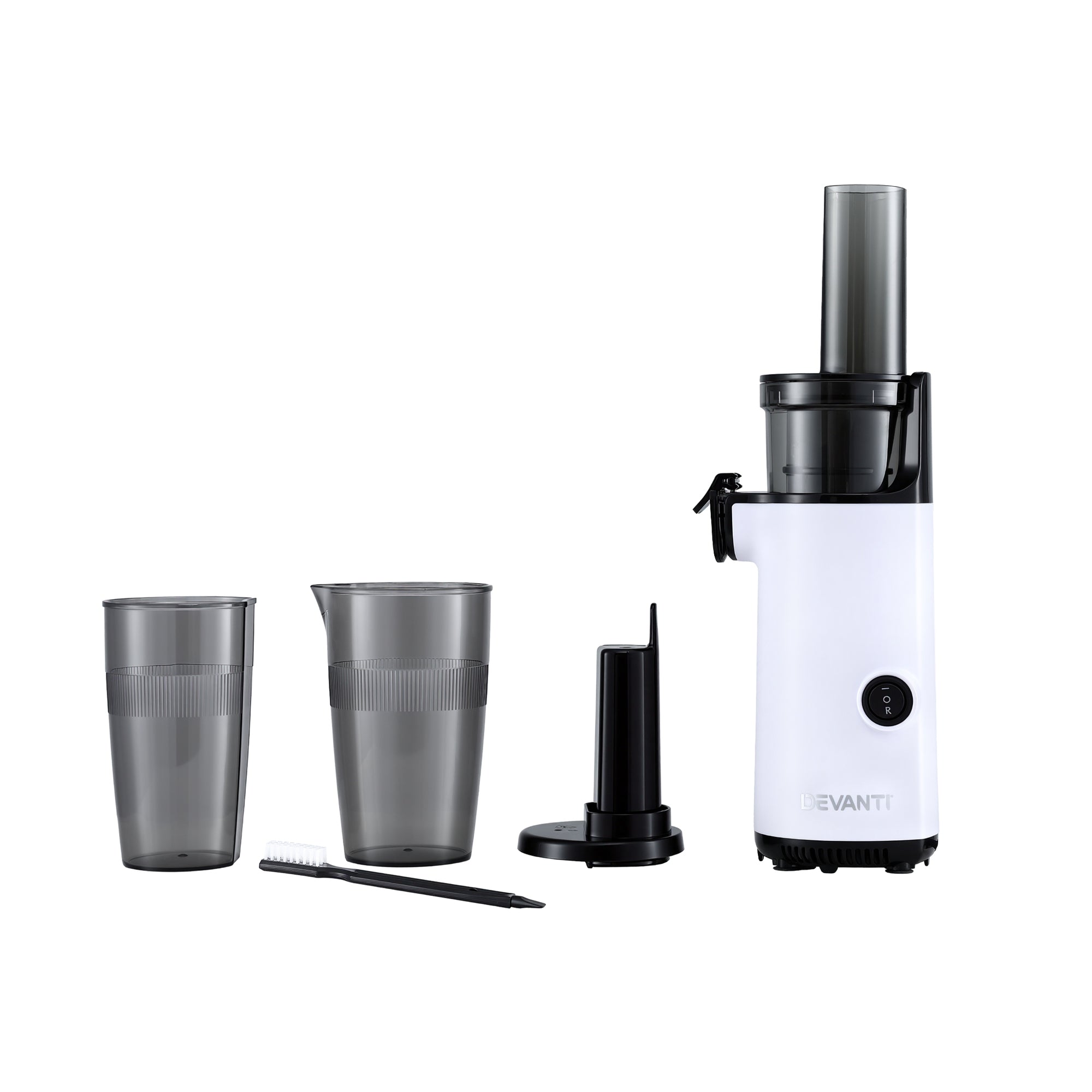 Devanti Slow Juicer Cold Press Fruit Juice Extractor 130W White