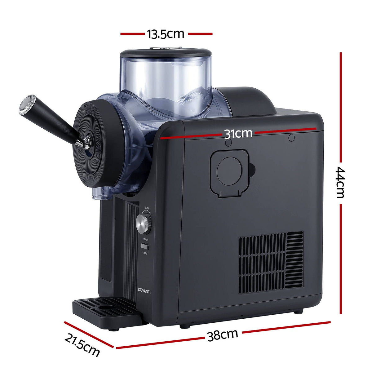Devanti Slushie Machine 2L Ice Cream Maker Black
