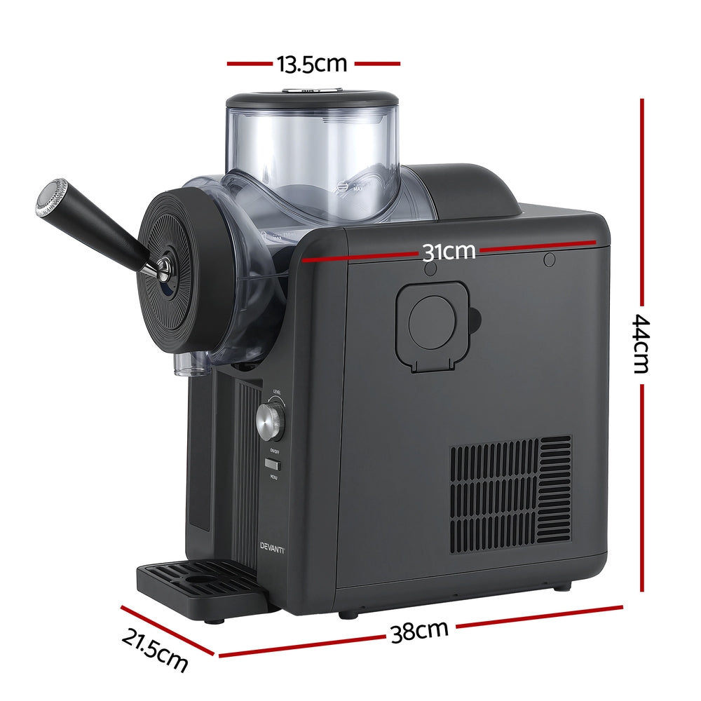Devanti 2L Slushie & Ice Cream Maker Black
