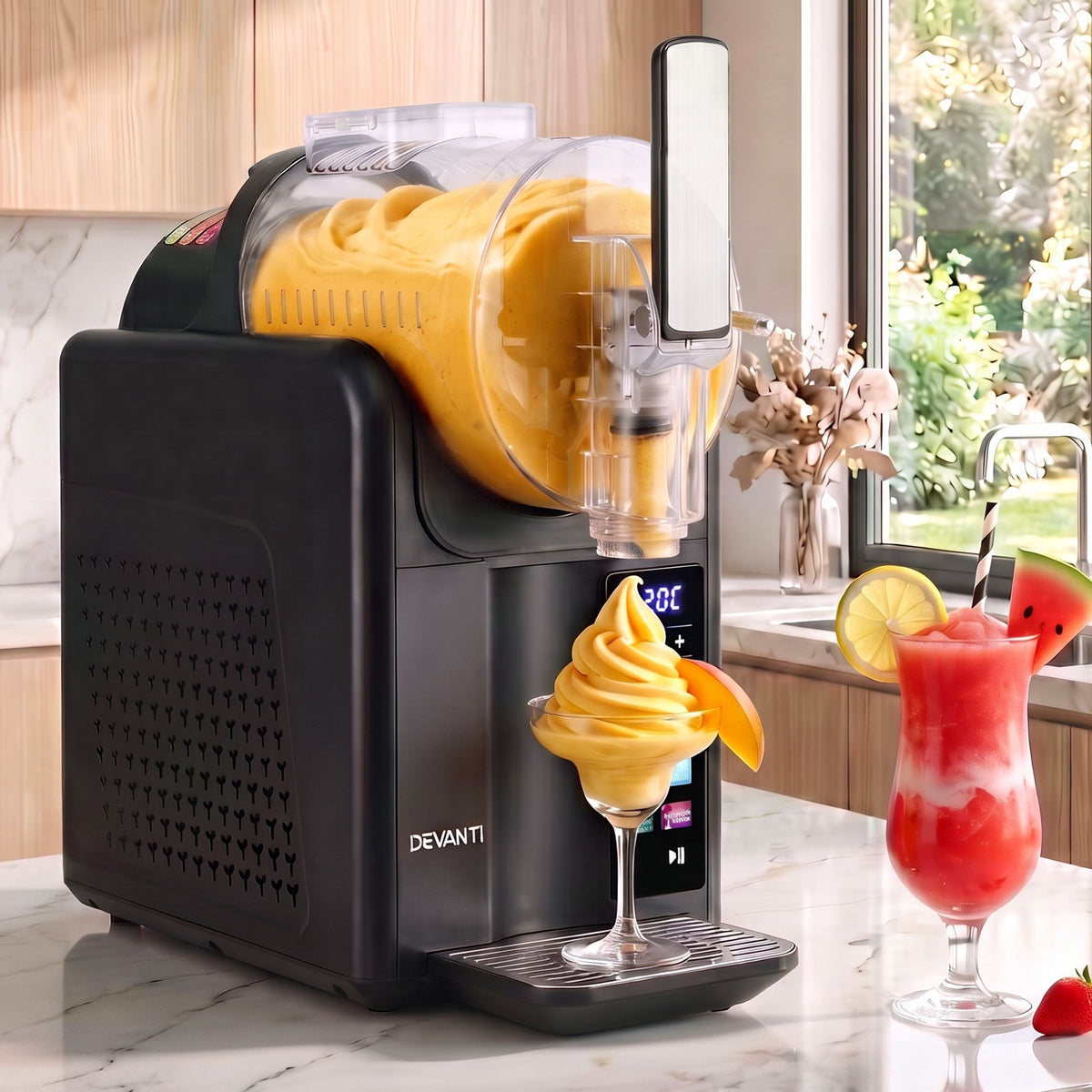Devanti Slushie Machine 2L Frozen Drink Maker Black