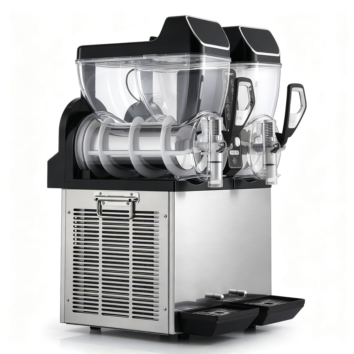 Devanti Commercial Slushie Machine 15L x2 Frozen Drink Maker Dual Tank Silver