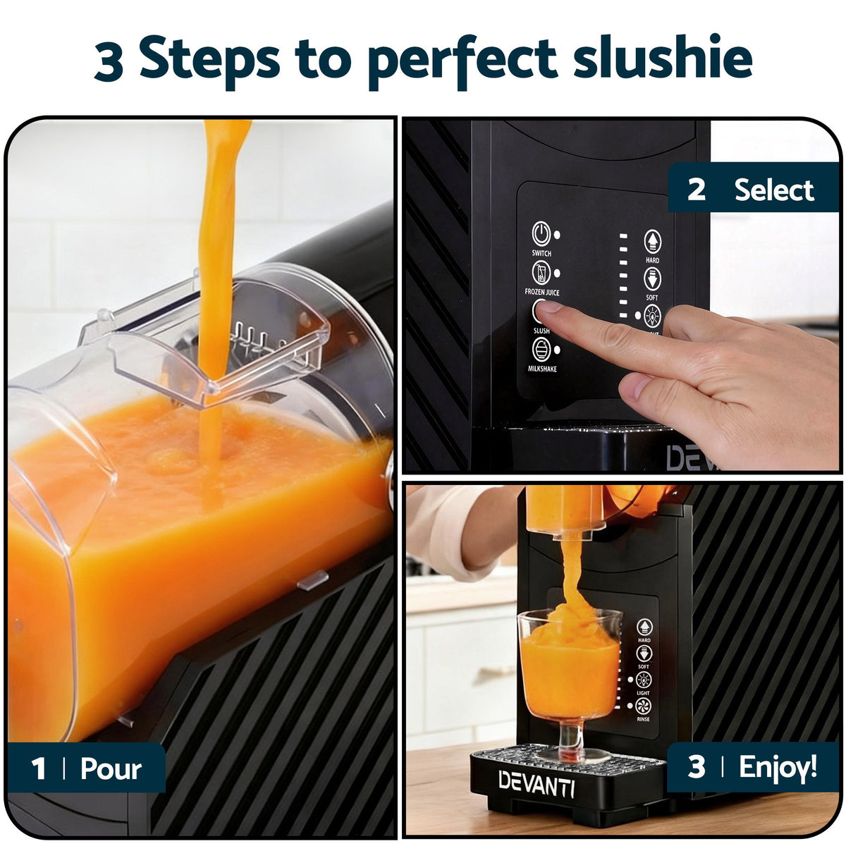 Devanti 1.8L Slushie and Milkshake Machine Maker Black