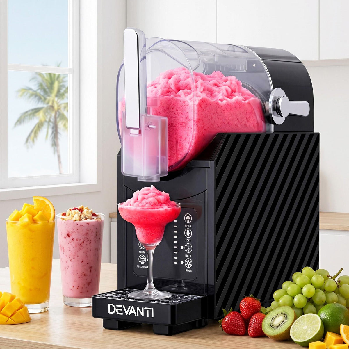 Devanti 1.8L Slushie and Milkshake Machine Maker Black