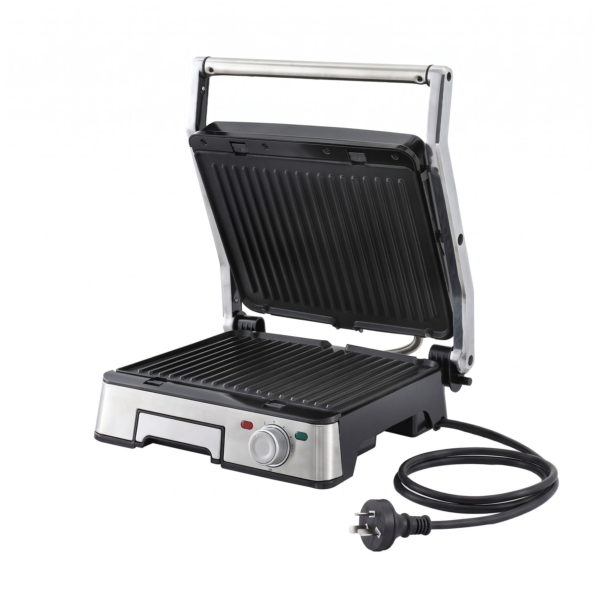 Devanti 2000W 3-in-1 Panini Press Grill Sandwich Maker 180° Open 4 Slice