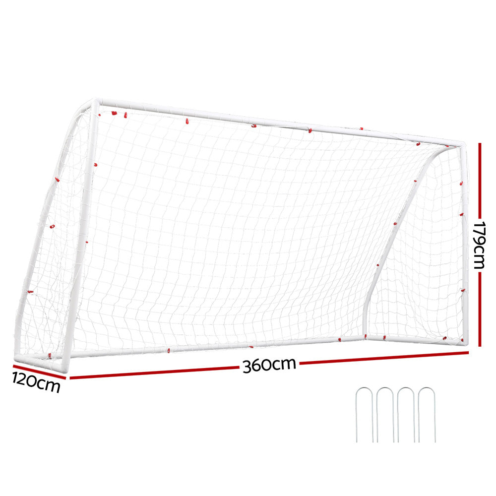Everfit 12FT Soccer Goal UPVC Frame Weatherproof Portable