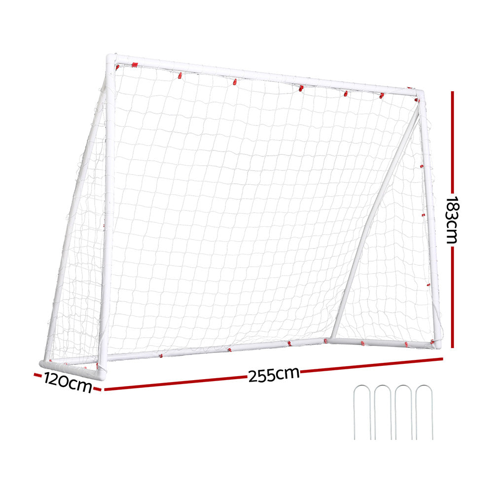 Everfit 8FT Soccer Goal UPVC Frame Weatherproof Portable