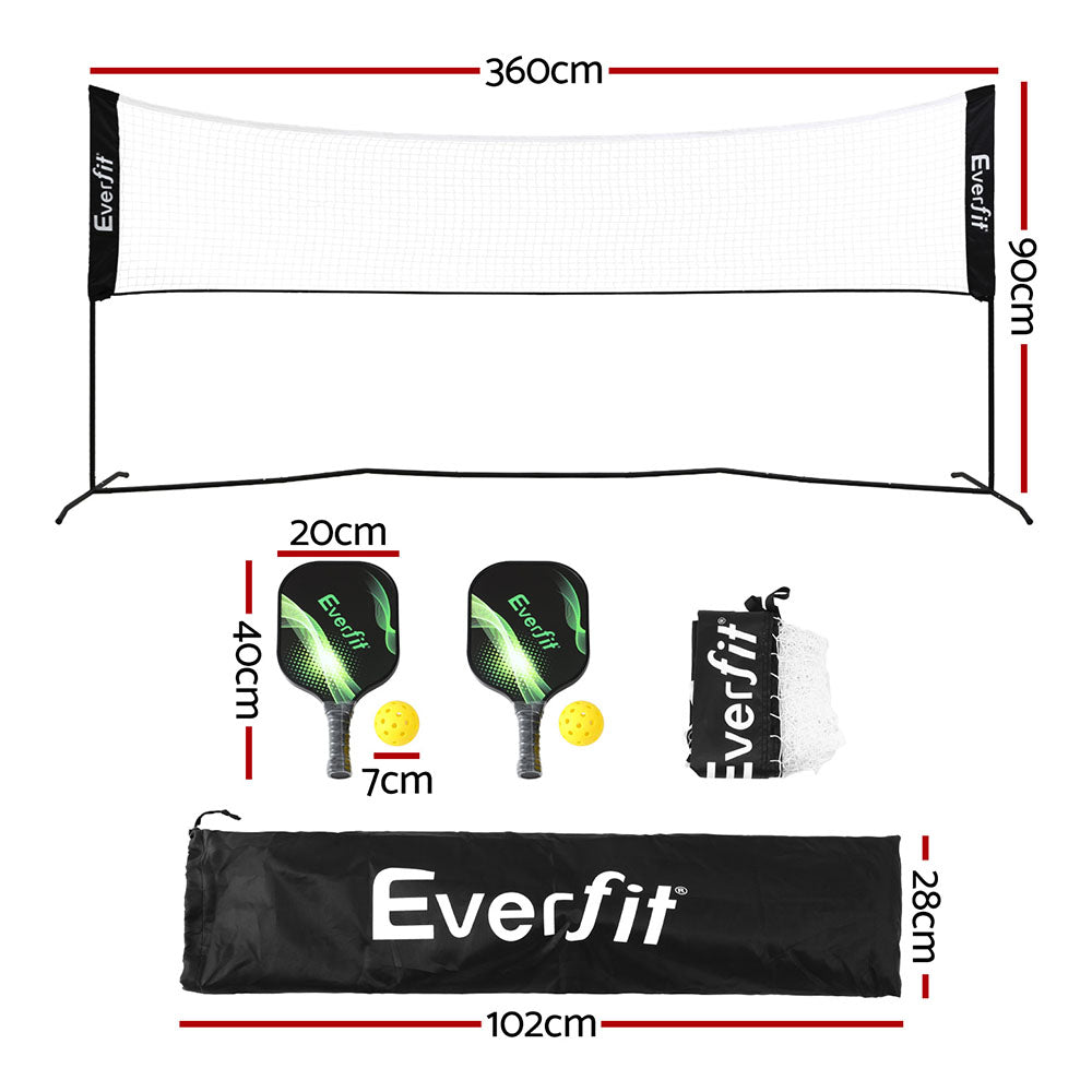 Everfit 3.6M Portable Sports Net Adjustable Height for Badminton Tennis Volleyball