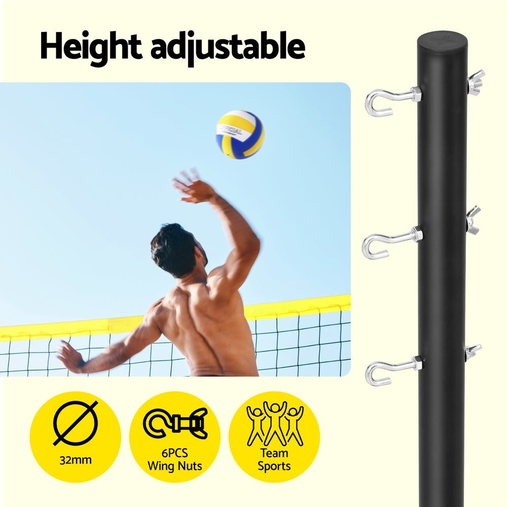 Everfit 9m Portable Volleyball Net Set Adjustable Height with Ball and Boundary Lines