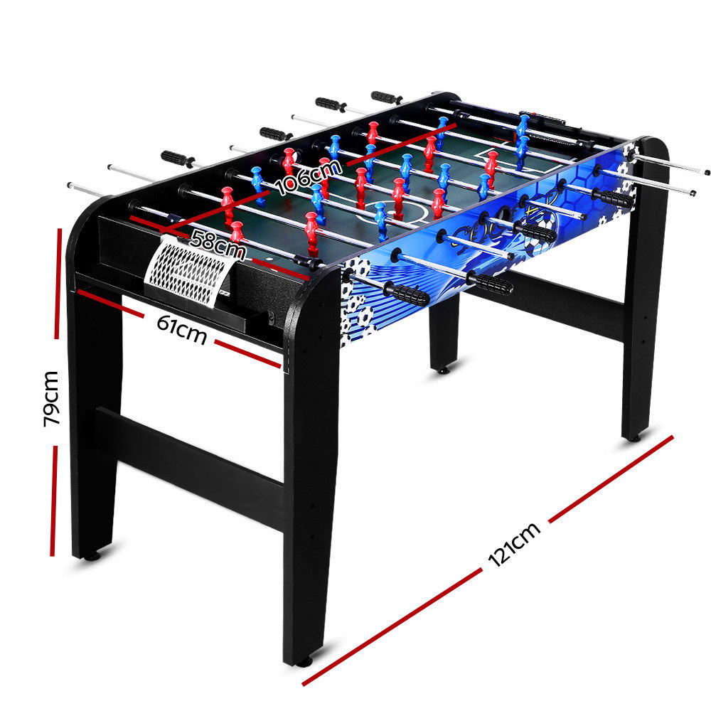 Blue 4FT Foosball Table Family Game MDF