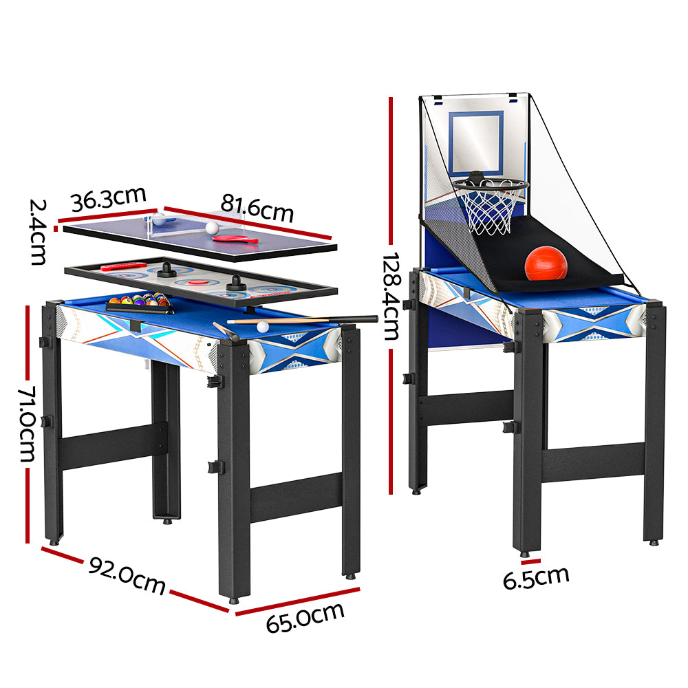 5-in-1 Multi-Game Table Pool Tennis Air Hockey Basketball Archery