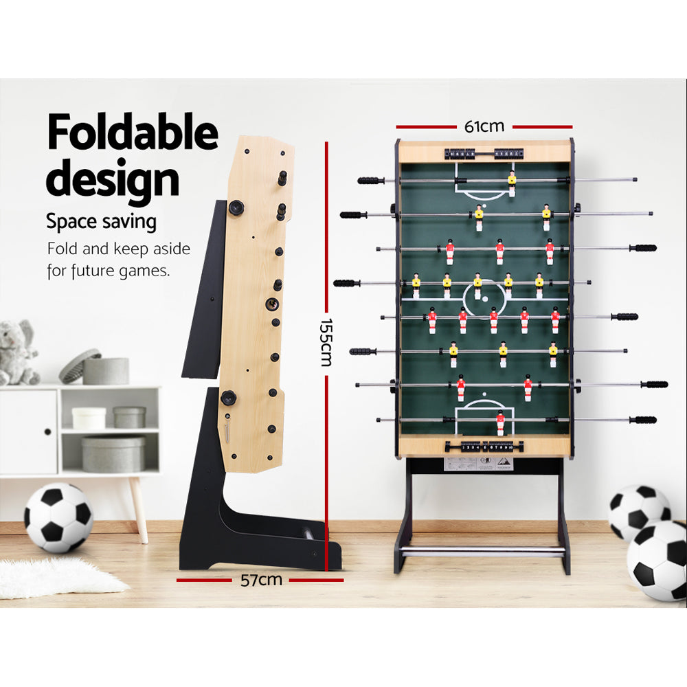 4FT Foldable Soccer Table Foosball Game MDF Family Playroom