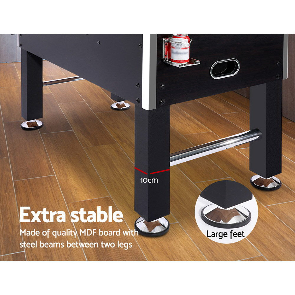 5FT Black Foosball Table Family Game MDF